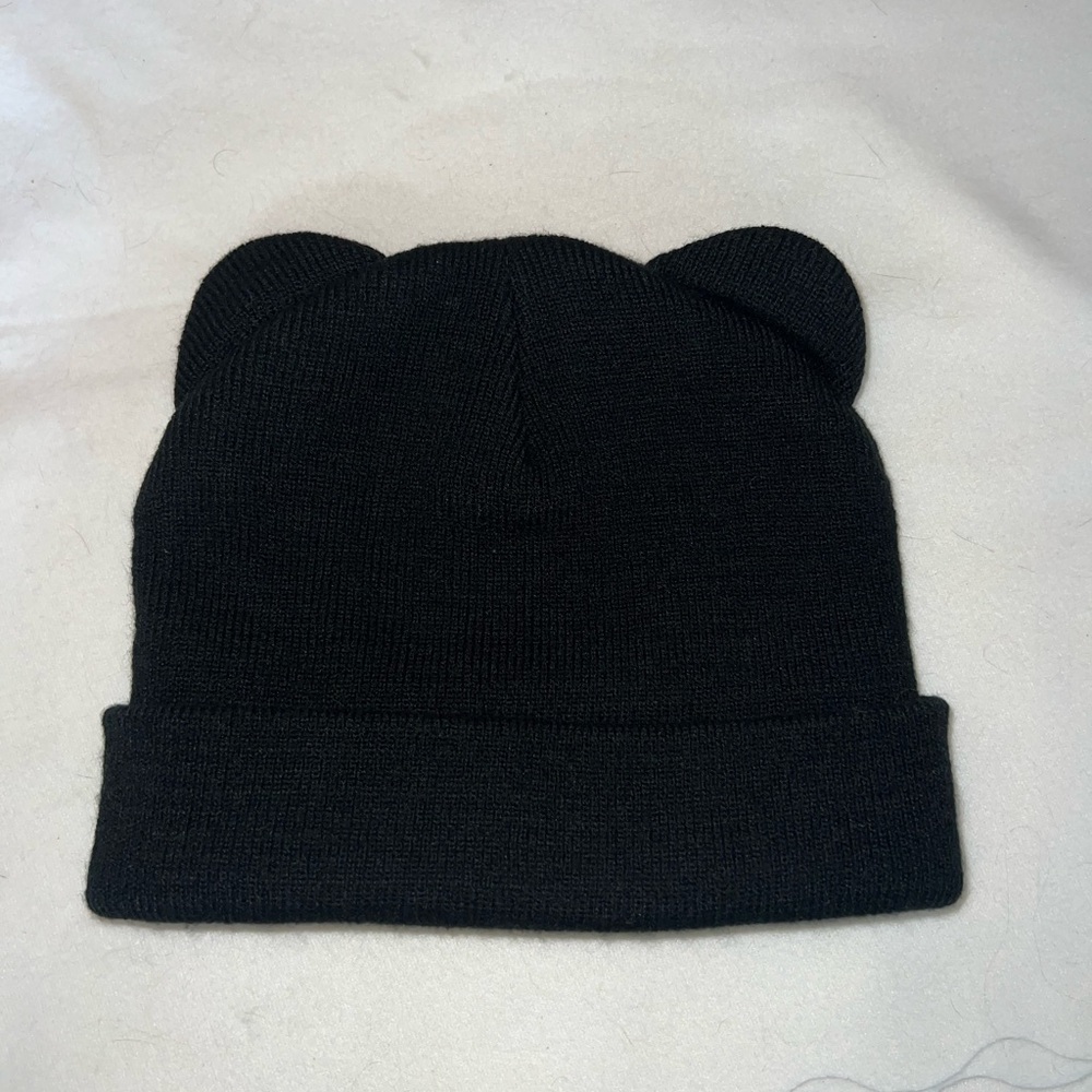 Used Black Knit Cat Ear Beanie